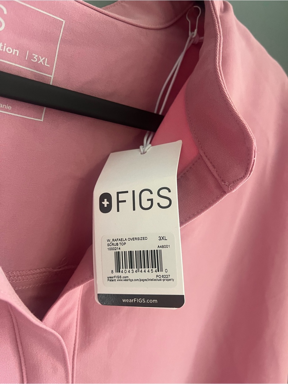 FIGS Rafeala Top in Chalk Pink - Picture 3 of 4